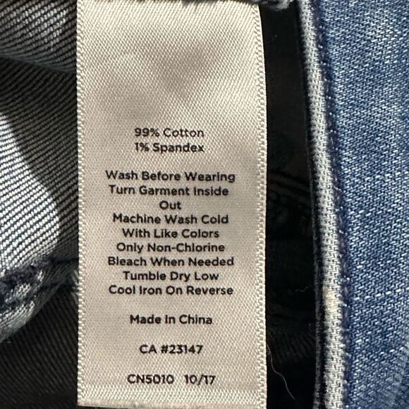 Women's Blue Nautical Anchor Print Jeans - Picture 6 of 6